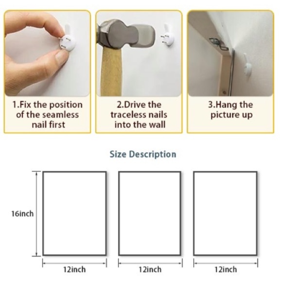 BNIB Boho Wall Art Abstract Mountains Daytime Canvas Prints 12x16” 3 Panel - Picture 3 of 11